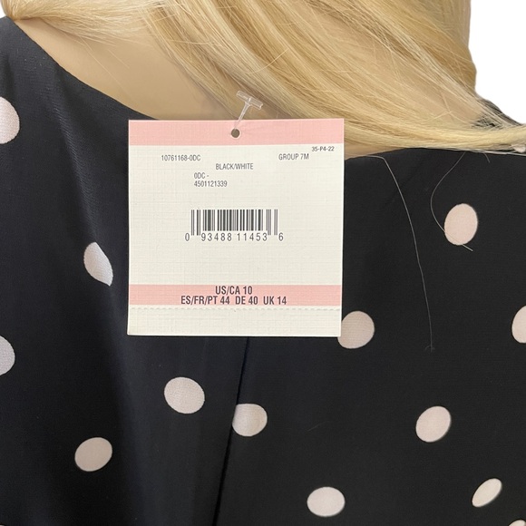 Anne Klein polka dot matching belt dress - Picture 6 of 7